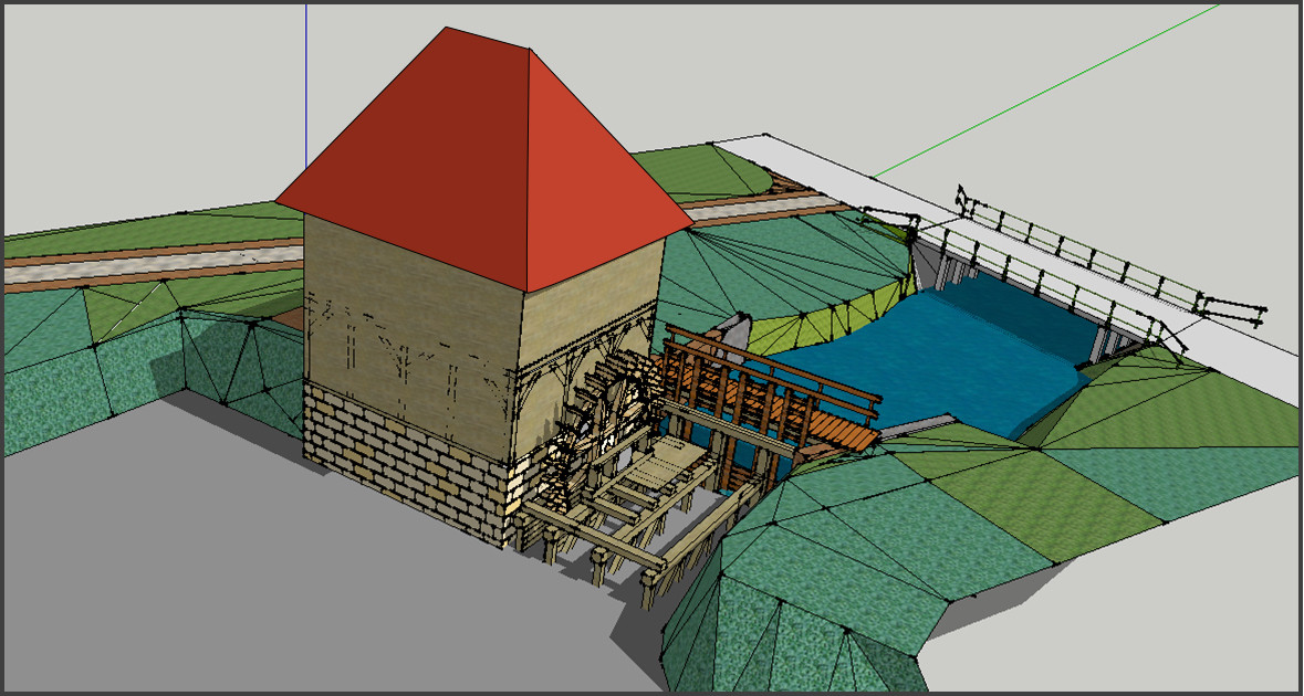 Watermolen Vorden met rood dak